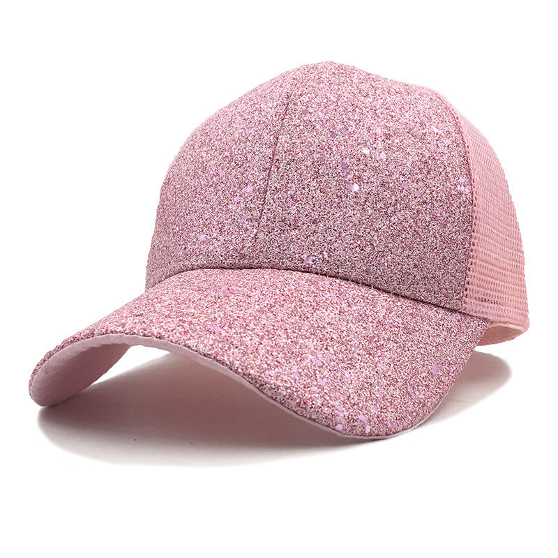 Wholesale Cotton Breathable Sequin Mesh Hat